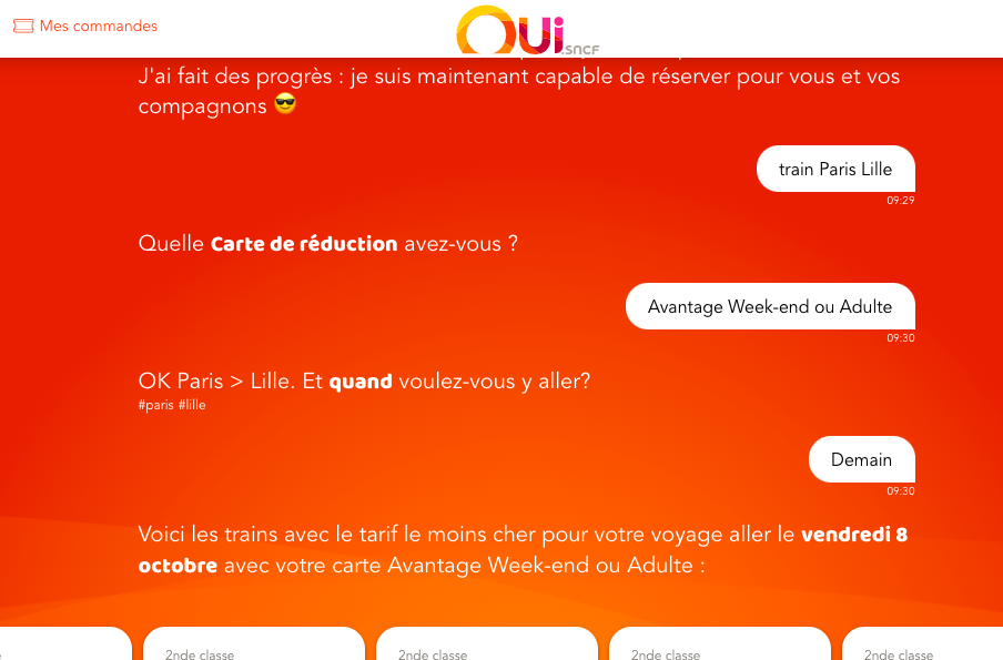 chatbot service client oui sncf