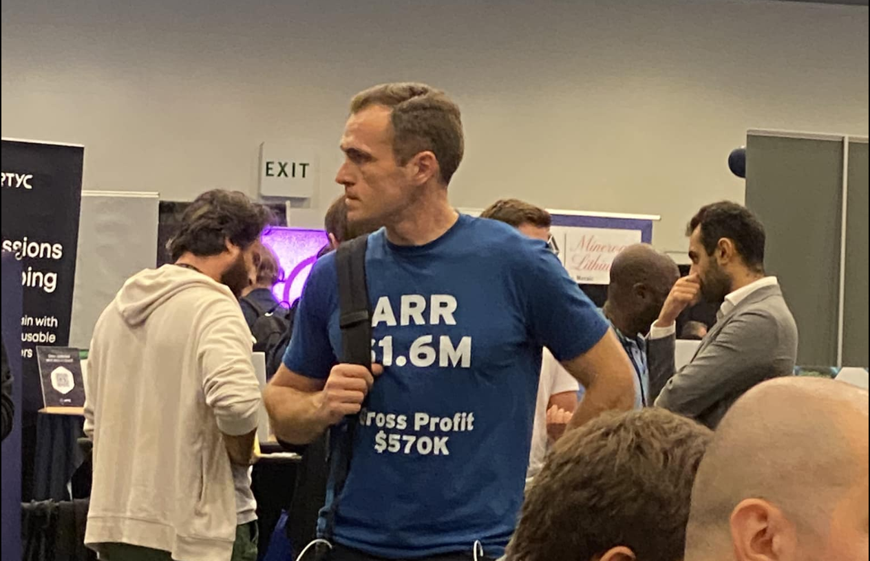 T-shirt saying ARR $1.6M