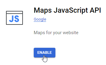 Enabling the Maps JavaScript API.