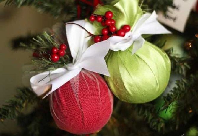 Beautiful and unusual decor of Christmas balls - the best ideas with photo 33