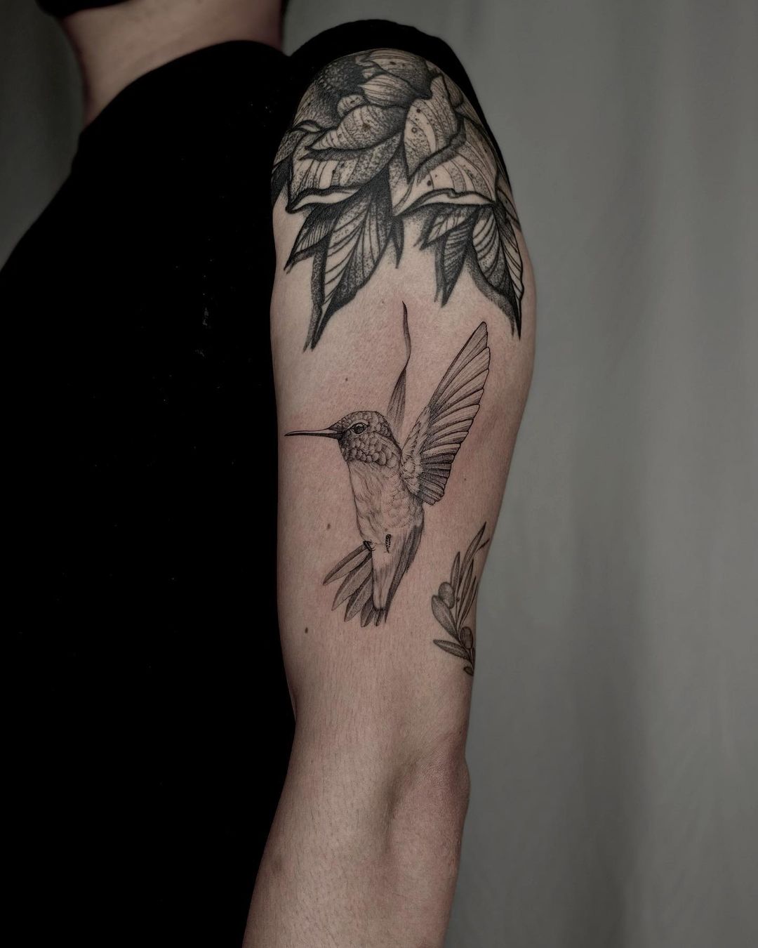  Hummingbird Tattoo Black And White