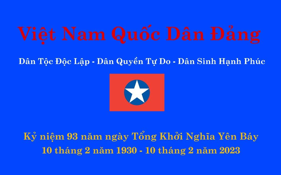 Ngày kỷ niệm Tổng Khởi Nghĩa của Việt Nam Quốc Dân Đảng lần thứ 93