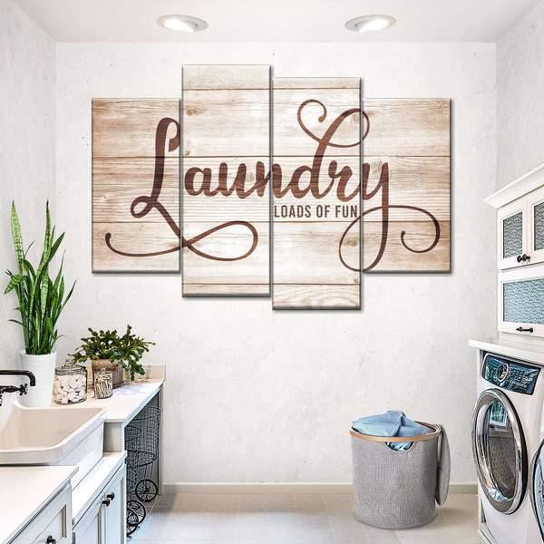 Laundry Loads Fun Multi Panel Canvas Wall Art