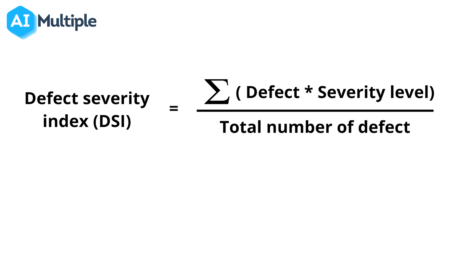 Defect severity index(DSI)