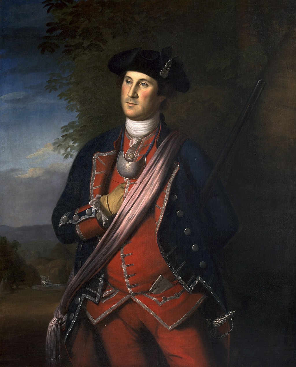George Washington in uniform. Image via Wikimedia Commons.