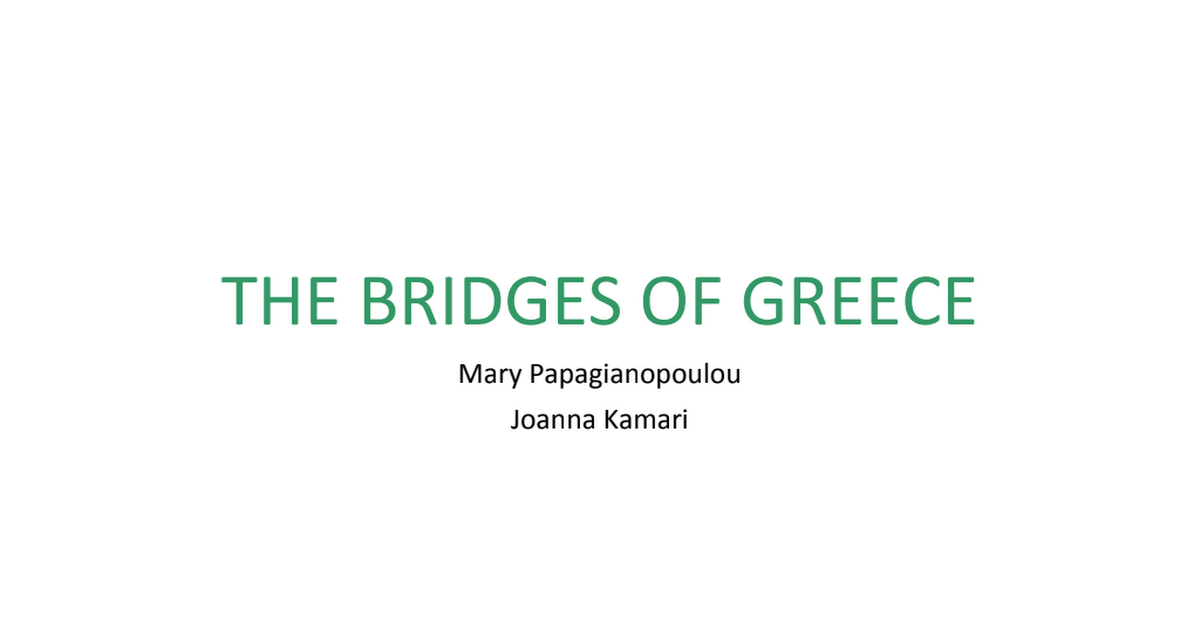THE BRIDGES OF GREECE.pptx
