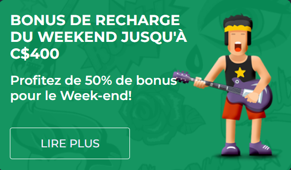 Bonus du week-end Rolling Slots Casino