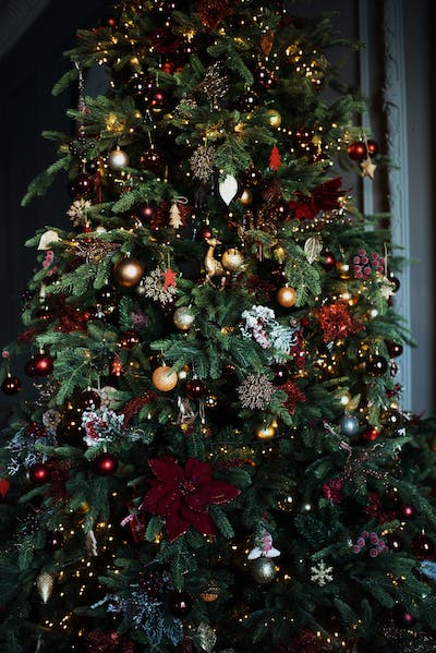 Decorated Ornamental Christmas tree