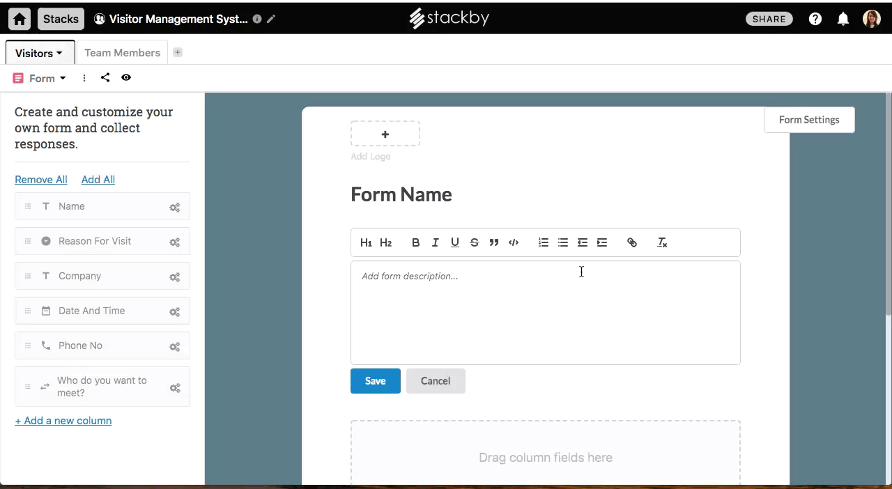 Adding a logo to your form