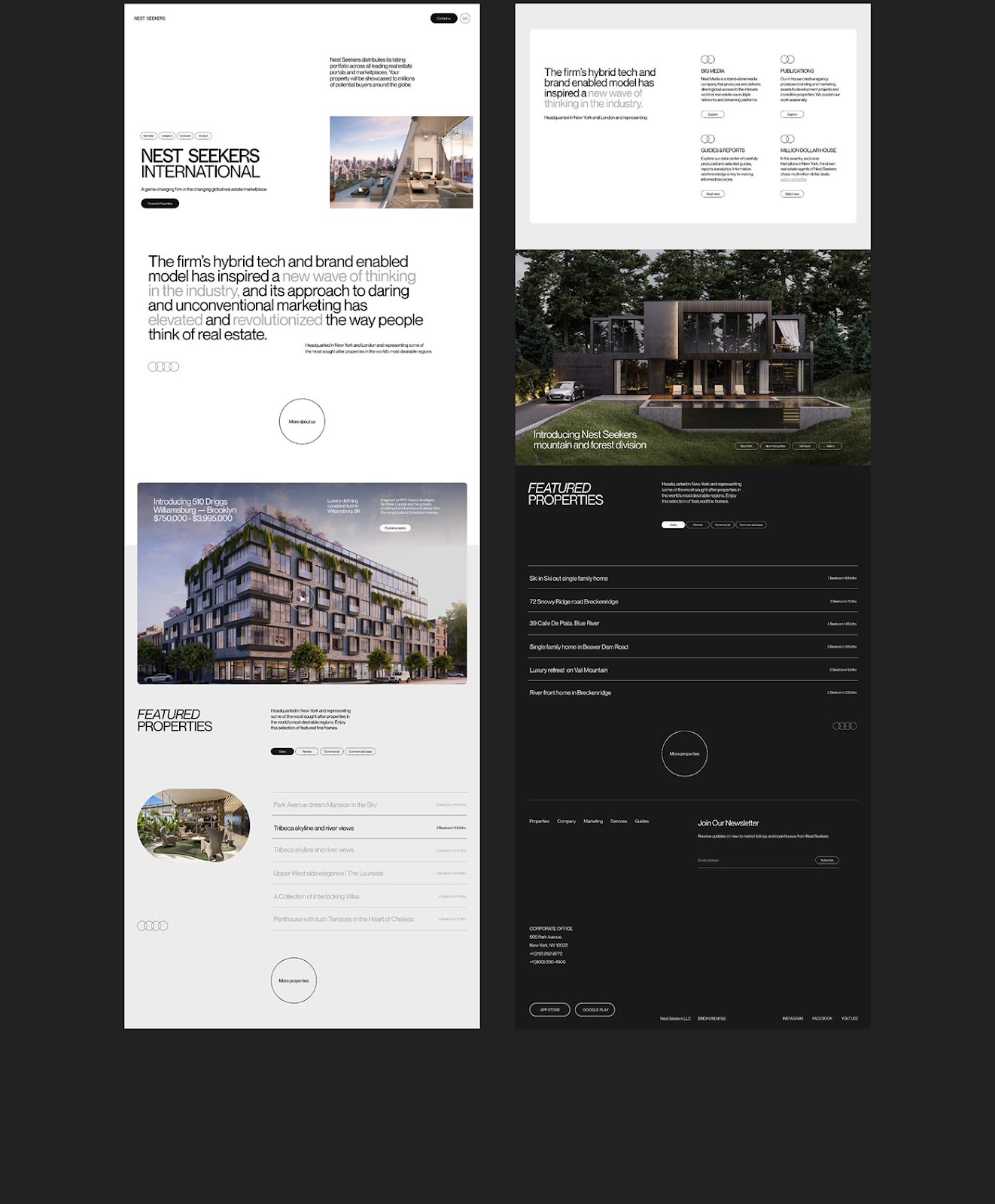 art direction  luxury portfolio real estate UI UI/UX ux Webdesign Website aiga