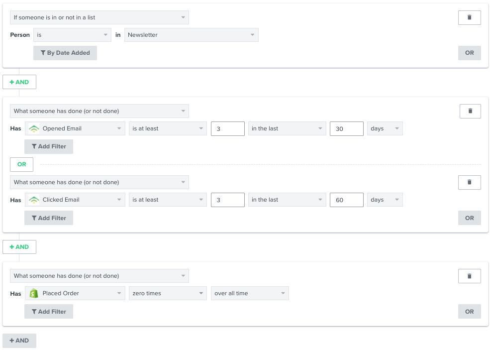 klaviyo email marketing: segmentation features
