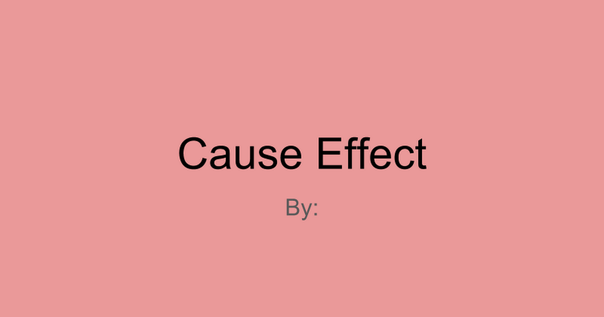 Cause Effect Red