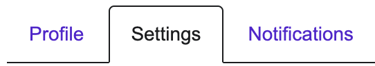 profile settings