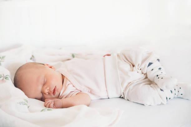 Newborn Baby Girl Sleep First Days Of Life Stock Photo - Download Image Now  - Baby - Human Age, Babies Only, Hospital - iStock