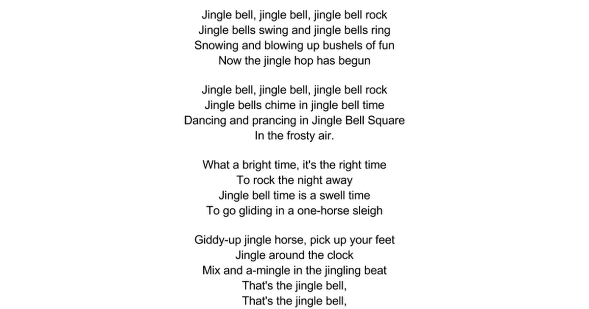 Джингл белс феодосия. Jingle Bells Rock текст. Джингл Белл рок текст. Джингл белс джингл белс джингл белс рок.