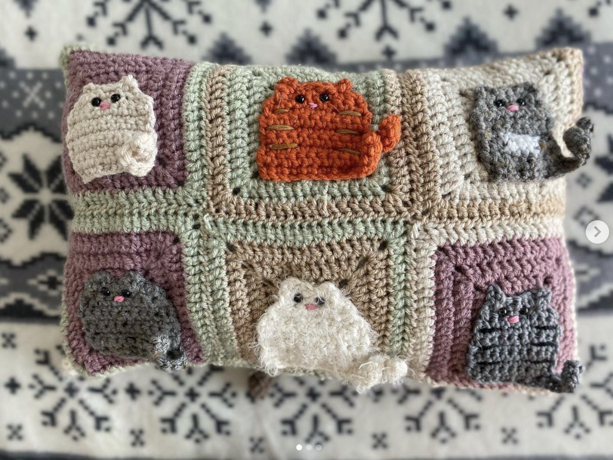 cat crochet squares