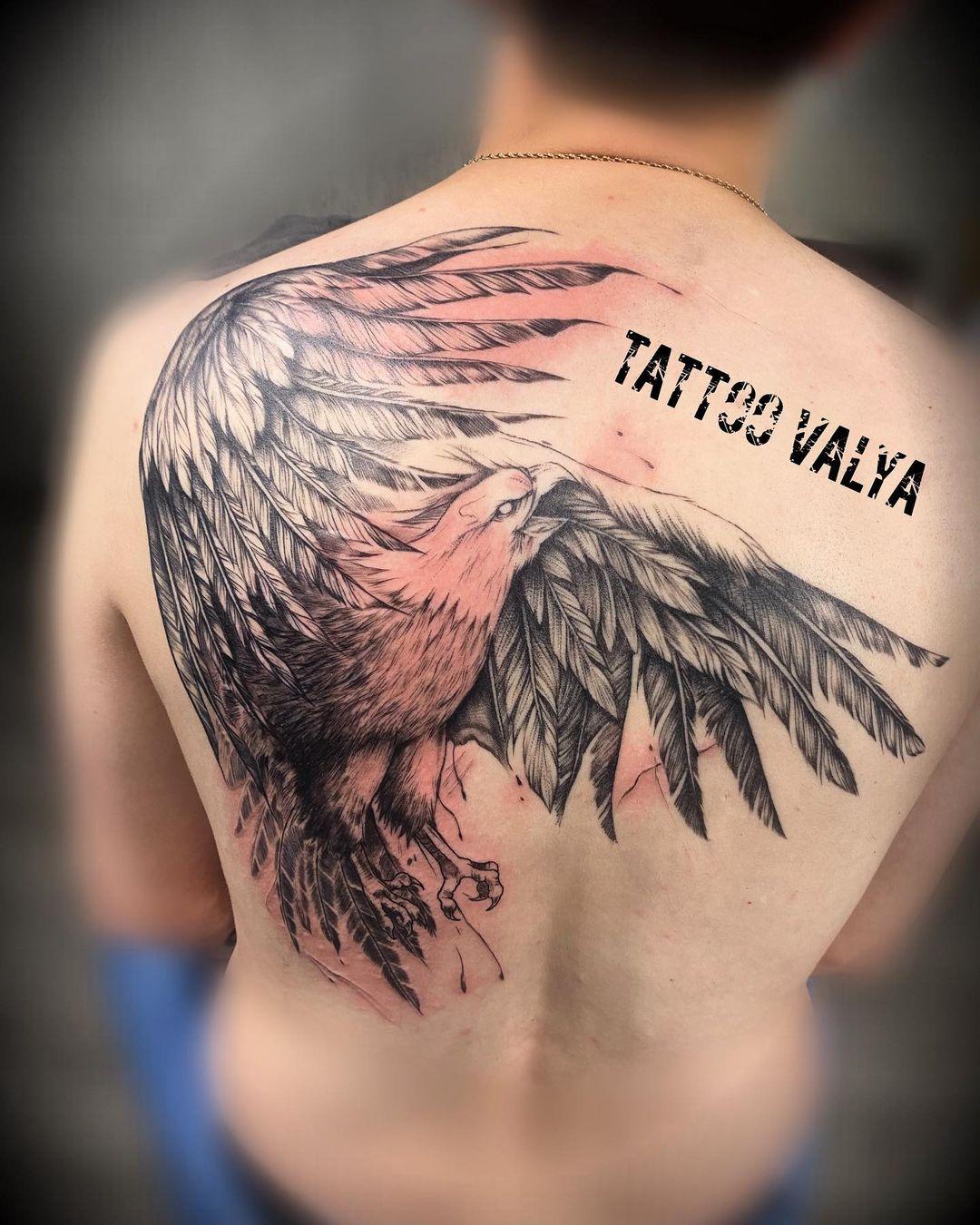 Covering Wing Eagle Tattoo 