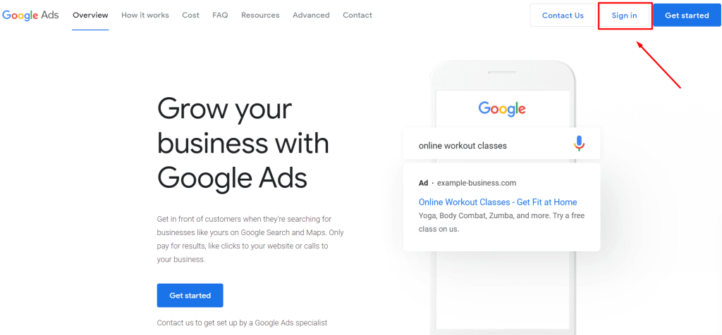 langkah pertama cara menggunakan google ads