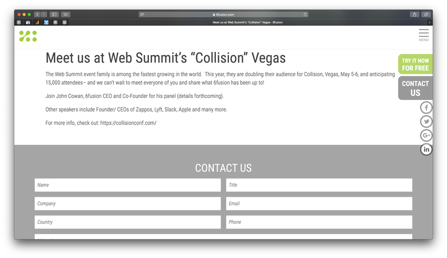 event website