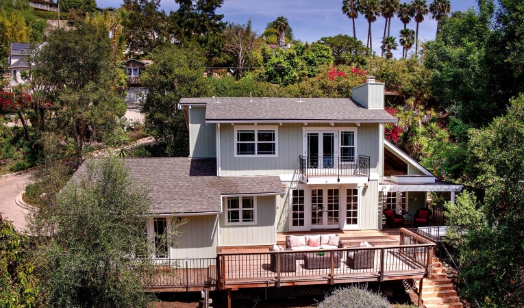 A two-story residential home in Mission Canyon.