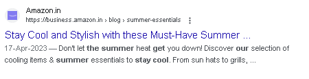 Fashion- Example of Meta Description 6: 