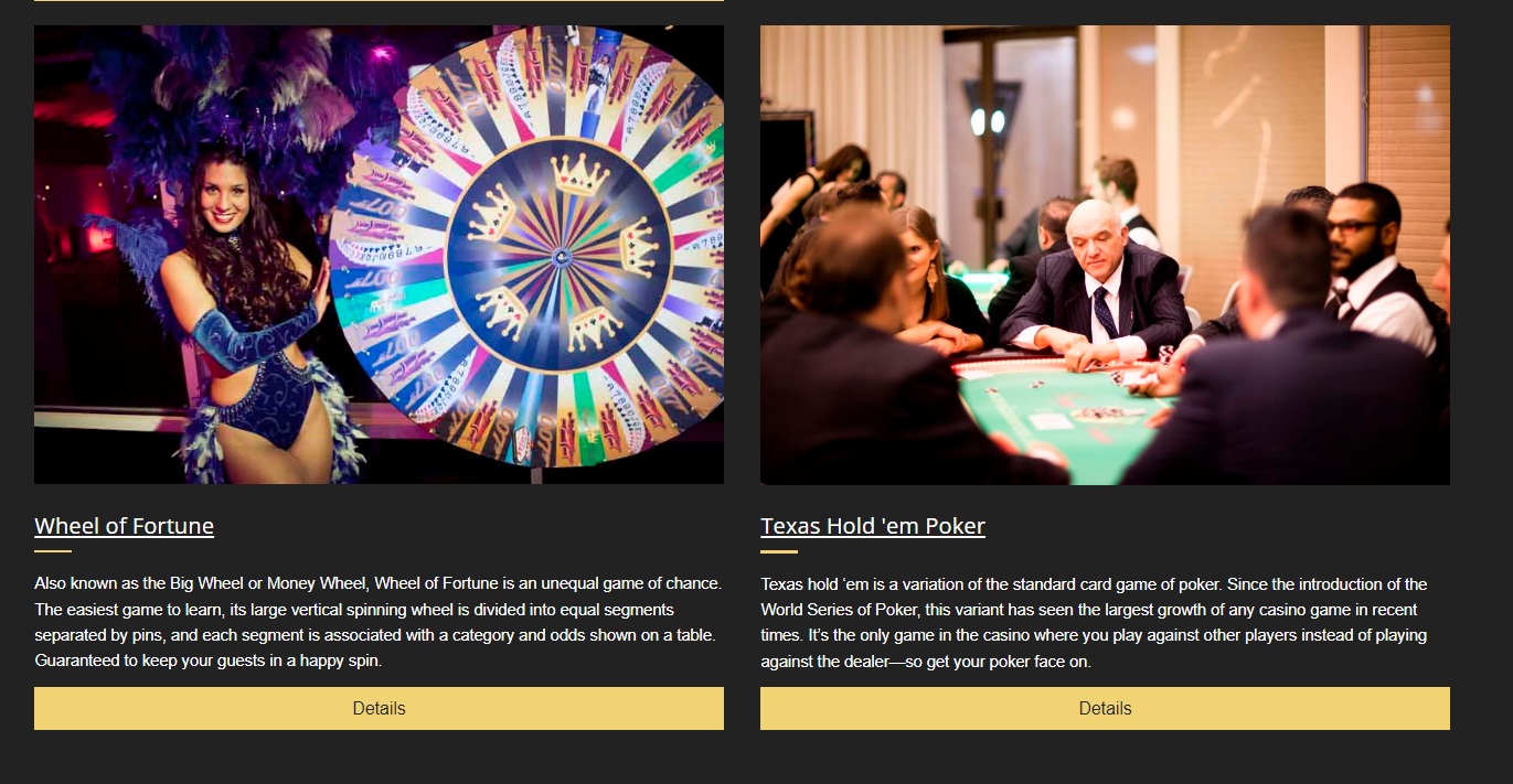 Wheel of Fortune and Texas Hold' em Poker at Royal Casino Events