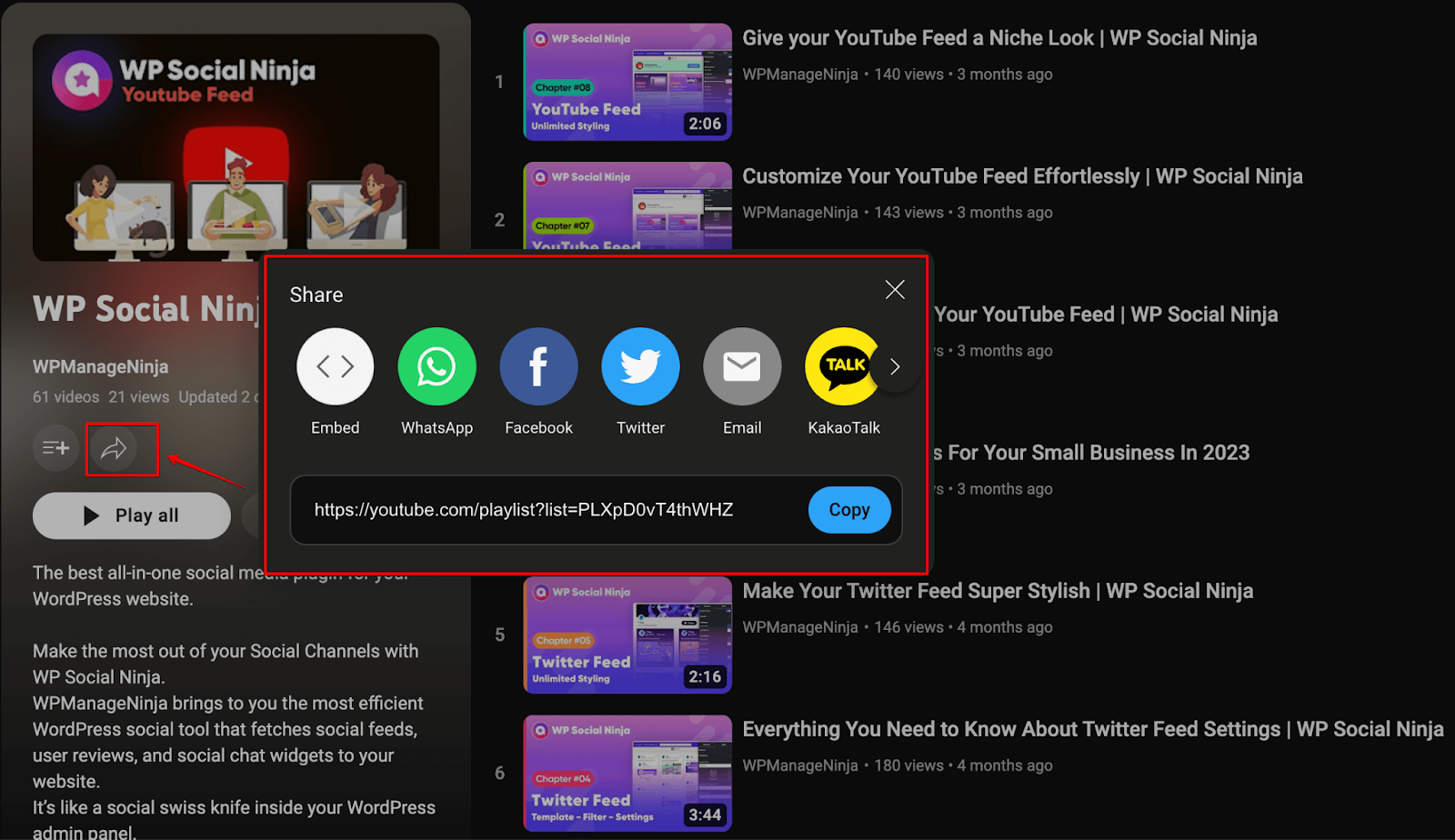 How to embed YouTube playlist: using iframe