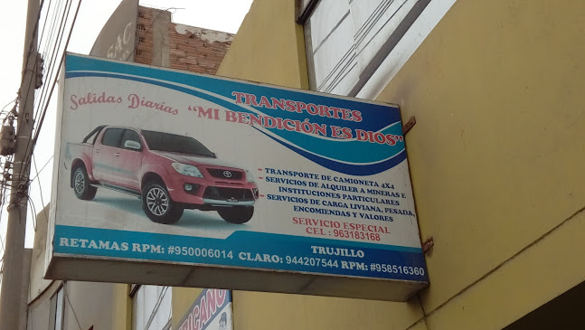 Opiniones de Transportes Mi Bendición Es Dios en Trujillo - Servicio de taxis