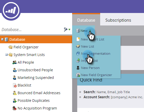 segmentation creation 