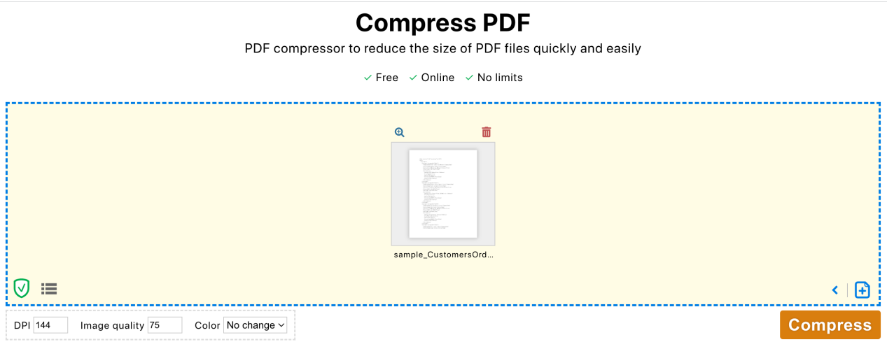 PDF24 Compress PDF Tool