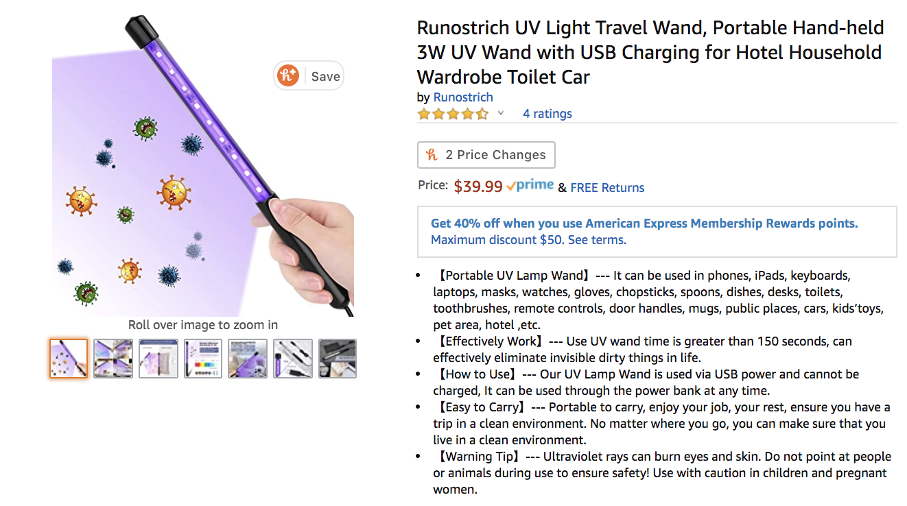 Amazon Is Full of Sketchy UV Products to Fight Coronavirus