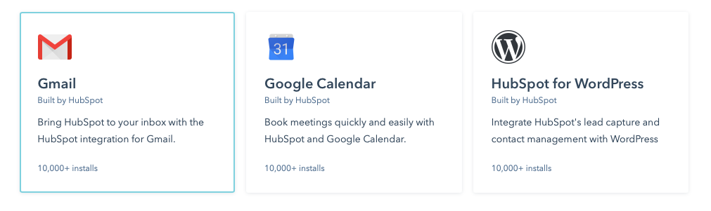 HubSpot offers a wide range of integrations.