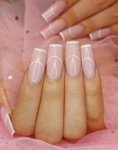 Updated French Coffin Nail designs