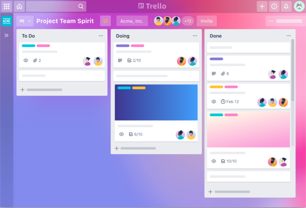 trello screenshot