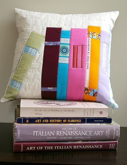 Quilted Pillow with Book Sides