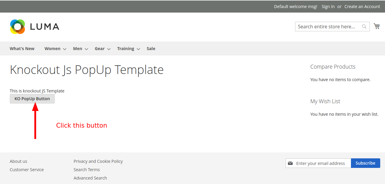 How to create a Magento 2 Popup By Extending JS components & Knockout JS