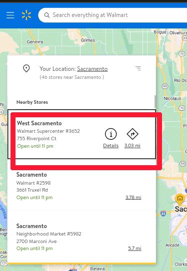 How to check services available in your local Walmart store via the store finder-5