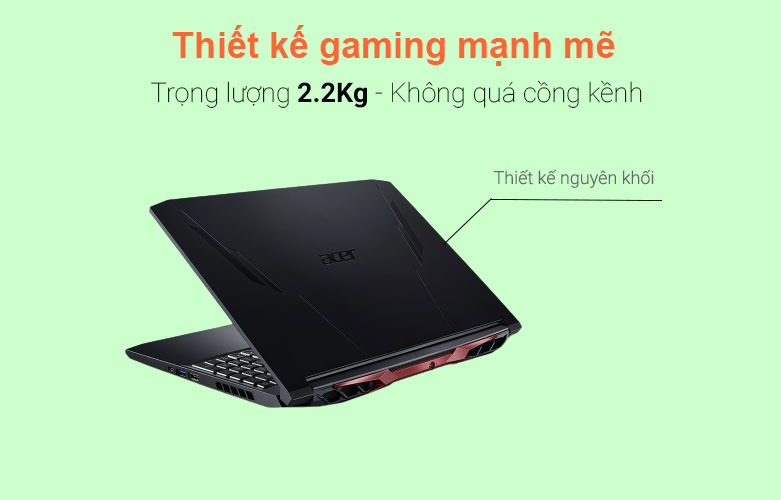 Máy tính xách tay/ Laptop Acer Nitro 5 Eagle AN515-57-720A (i7-11800H) (Đen) | Thiết kế gaming mạnh mẽ