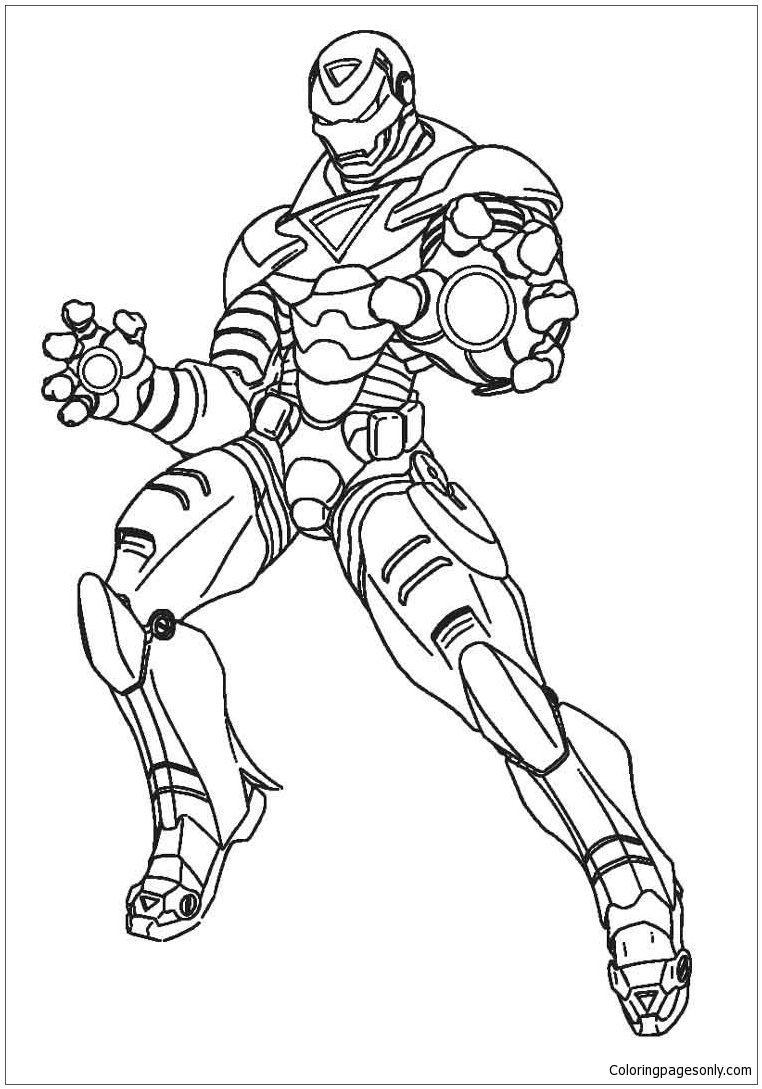 Iron man Deadpool Coloring Pages