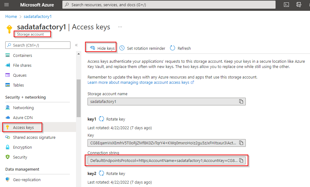 Uma S Blog How To Authenticate Azure Storage Account Using Key Vault In Azure Data Factory