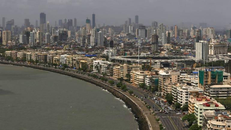 An aerial shot of the Marine Drive area