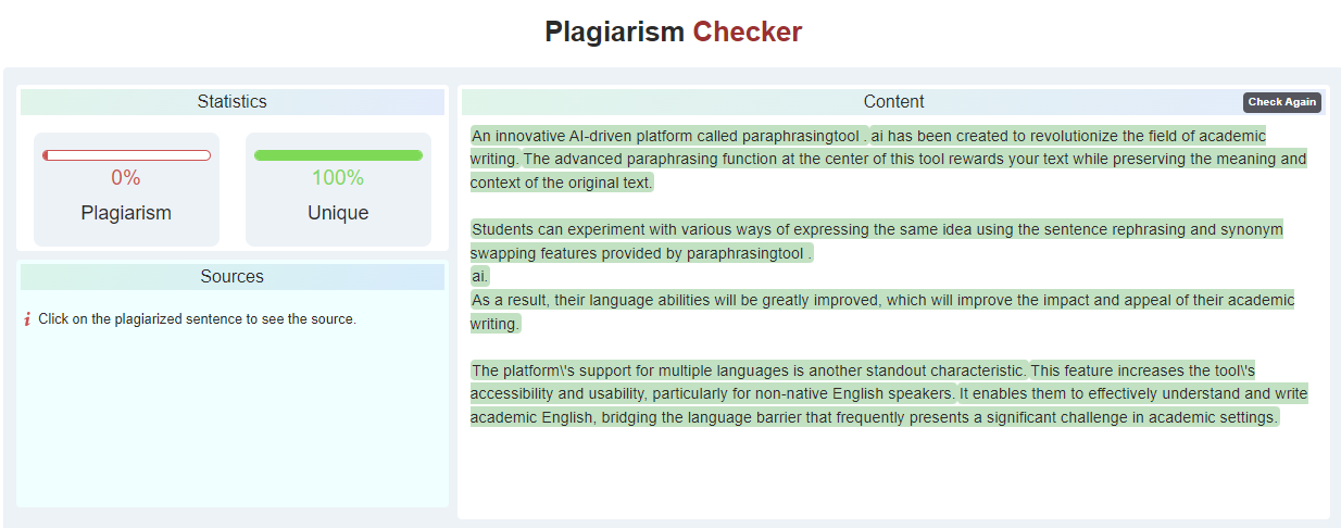 Plagiarism Checker 