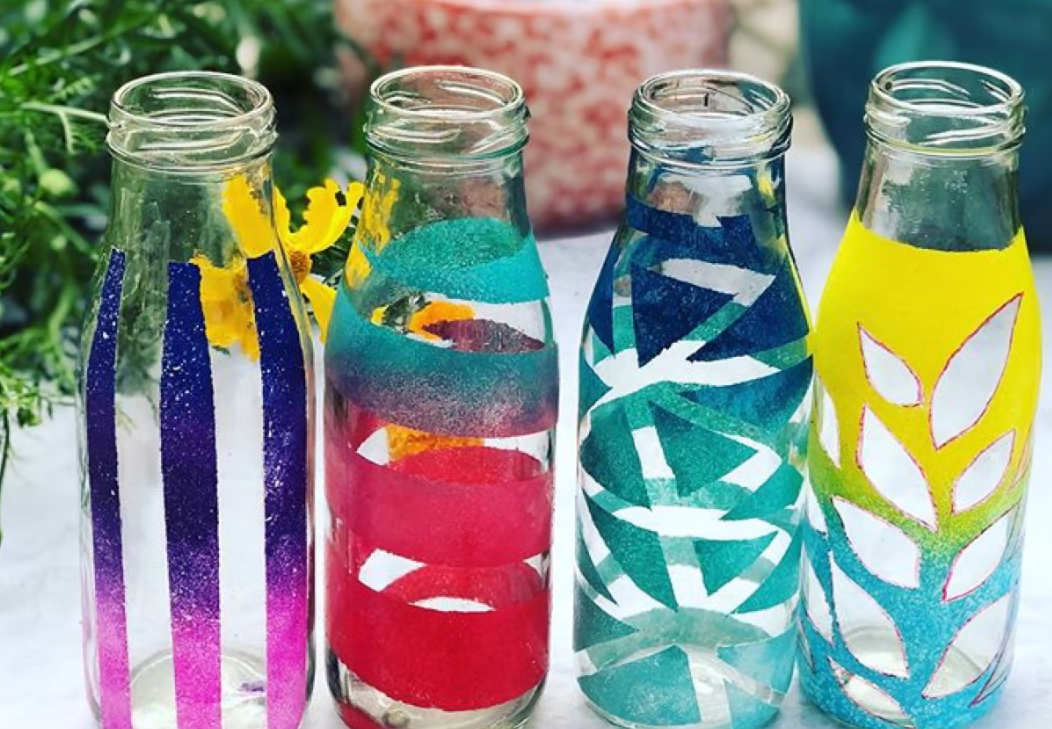 painted bottles