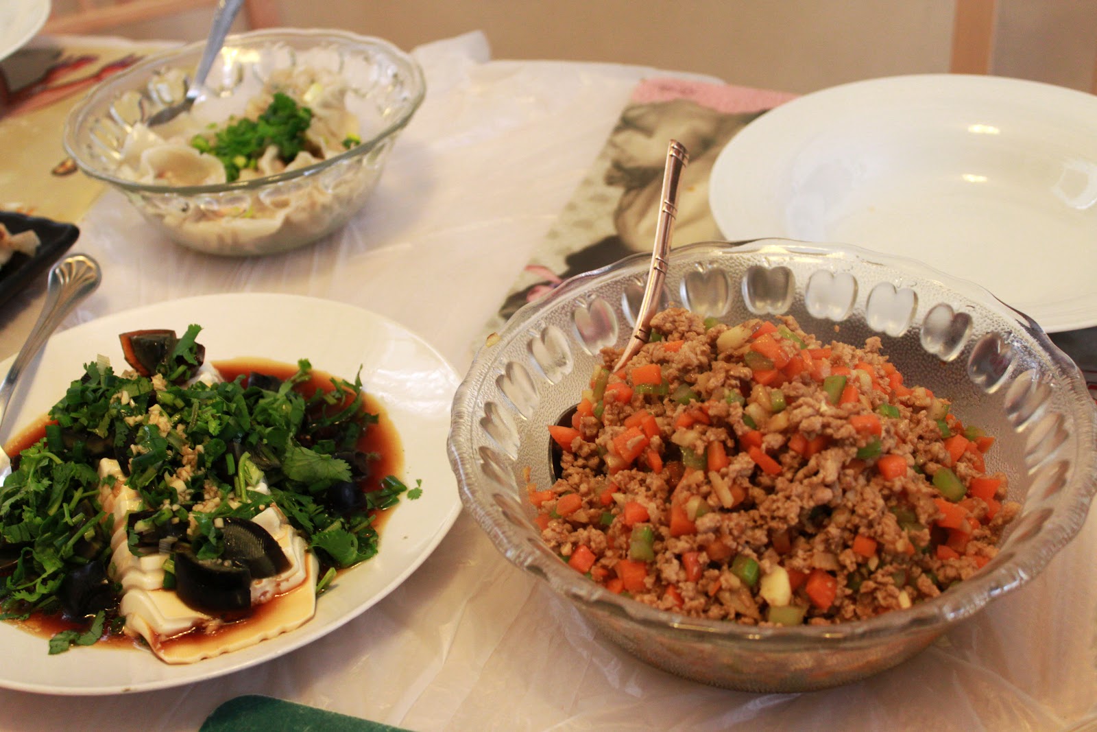 Minced pork for the lettuce wraps