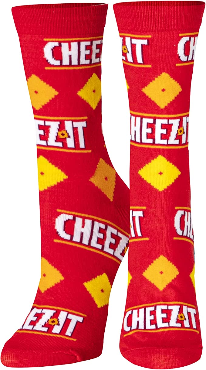 Crazy Socks, Cheez It & Ritz Crackers, Colorful Fun Snack Food Prints, Assorted