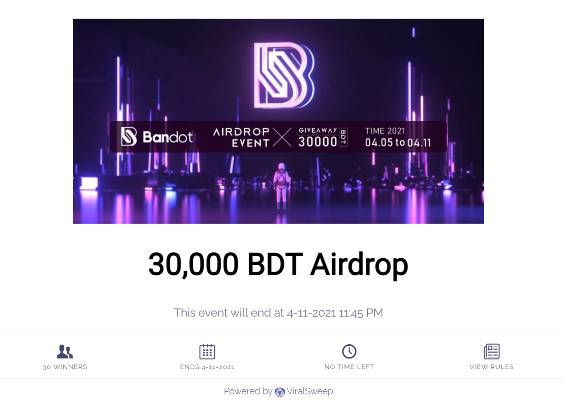 Bandot airdrop