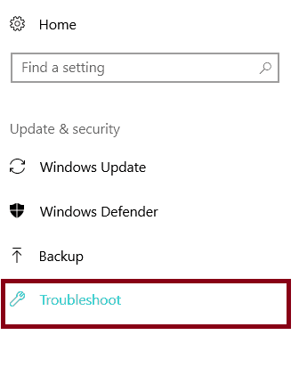 Run Windows Troubleshooter