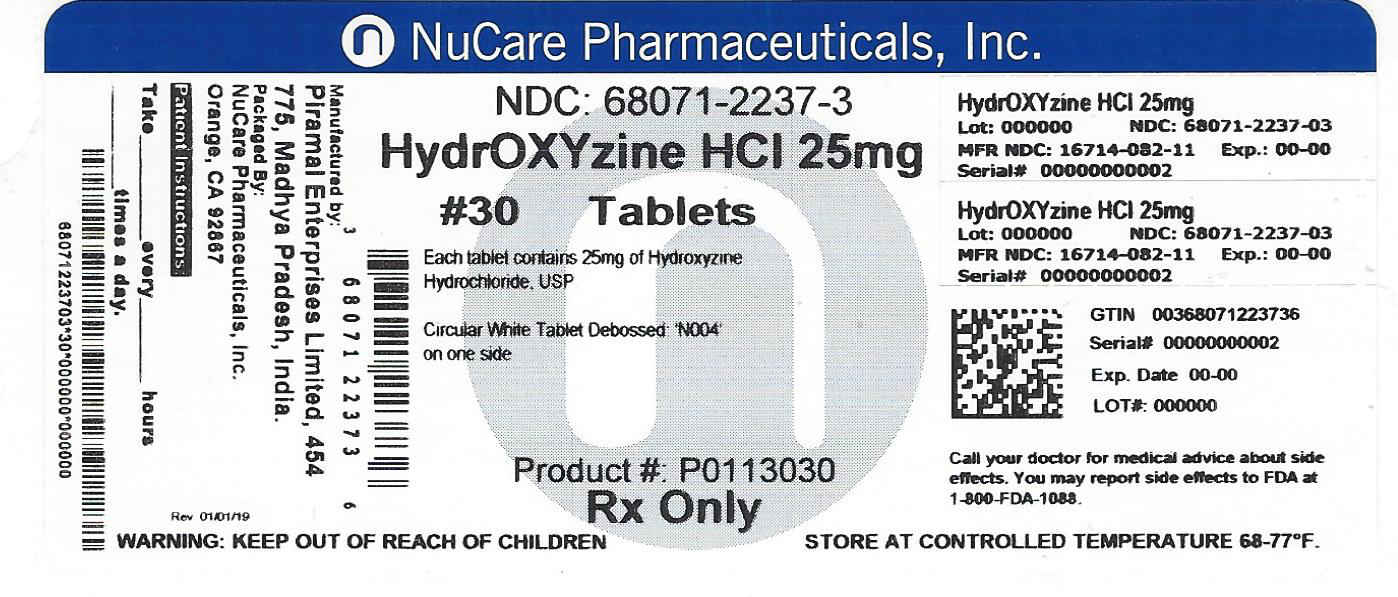 hydroxyzine label