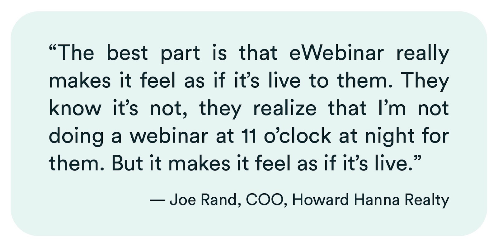 Quote from Joe Rand of Howard Hanna Realty