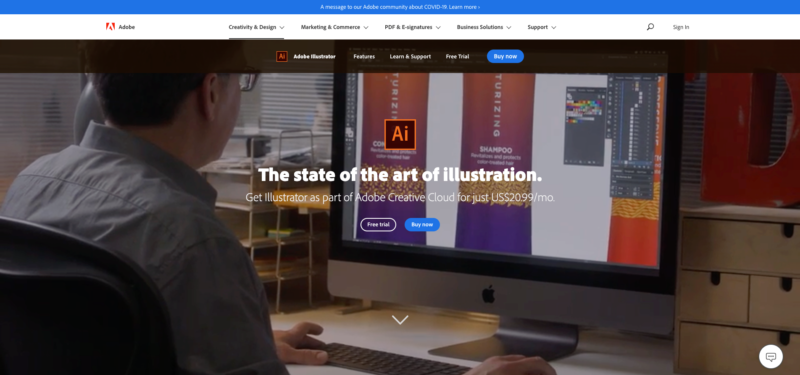 Offline design software Adobe Illustrator